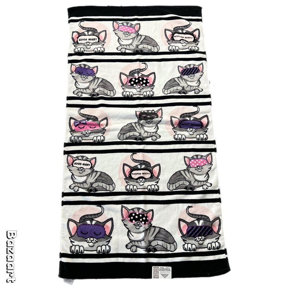 Kassafina Bath Towel Kitty Cat Theme BRAND NEW WITH TAGS